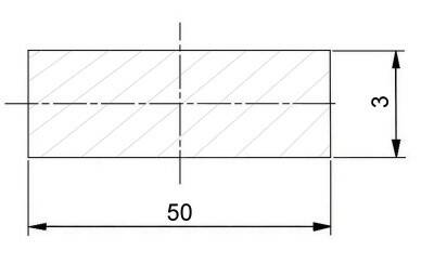 Plochá ocel 50 x 3 mm válcovaná