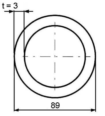 Trubka konstrukční 89 x 3 mm