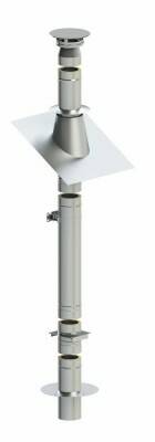 Kouřovod svislý nerez s funkcí komína výška 3m průměr 180mm tl. izolace 50mm