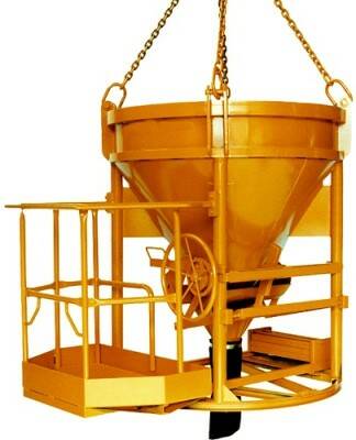 Silo na beton typ 1016H s plošinou 500L kónicko-cylindrické přímá výpusť kolo