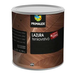 Lazura Primalex tenkovrstvá ořech – 2,5 l